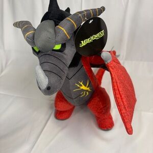 Great Wolf Lodge Plush MagiQuest Charlock Sharlock The Red Firestorm Dragon NEW